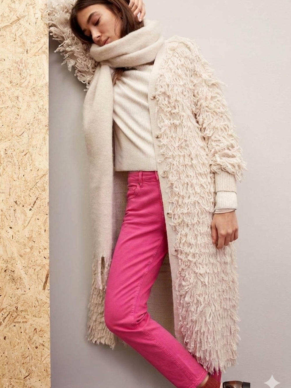 NWT Oui Baxter Pink Fine Corduroy Pant Soft Stretch Pant Size 6 W30 designer